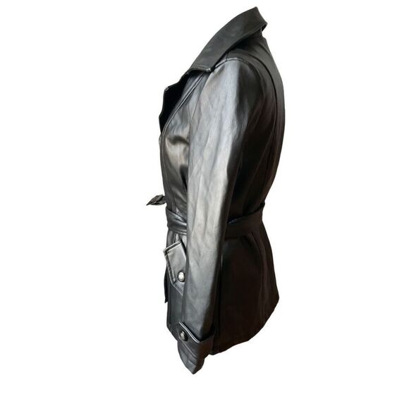 Emporio & Co Faux Leather Short Trench. Size Small. NWT. Made in Italy - Picture 5 of 16